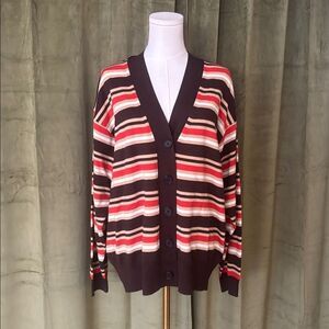 Marni Multicolor Striped Cardigan, S